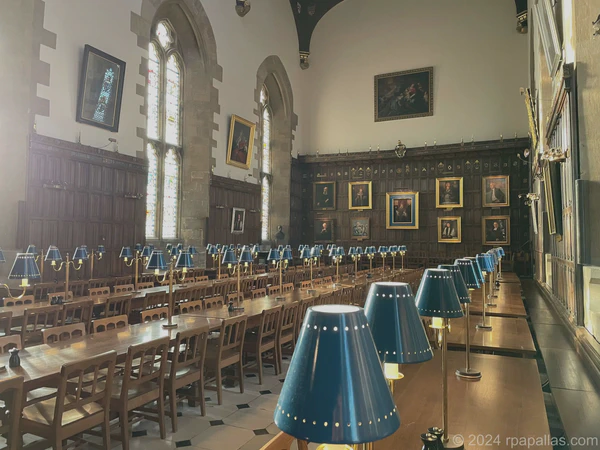 Dinning Hall, Christ Church College, Oxford, UK.